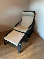 Poang fauteuil met voetenbankje, Huis en Inrichting, Ophalen, Gebruikt
