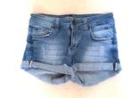 F52 ANTI BLUE jeans short korte broek blauw + zwart XS 34, Anti Blue, Kort, Blauw, Nieuw