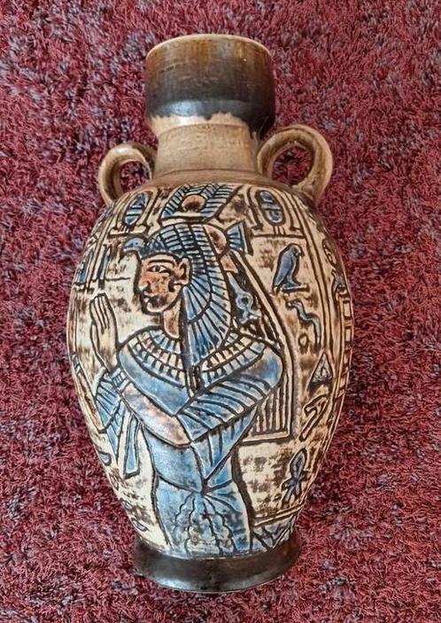 Prachtige "Egyptische"kruik, bv paraplubak, plm 50 cm hoog., Huis en Inrichting, Woonaccessoires | Paraplubakken, Zo goed als nieuw