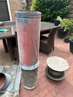 Schoorsteen inclusief kap en lood slab, Doe-het-zelf en Verbouw, Ophalen, Afvoer, Zo goed als nieuw, Rvs