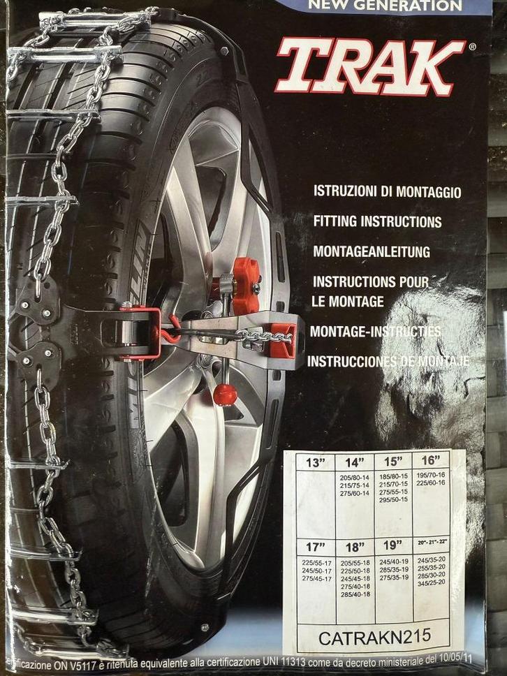 Maggi Trak loopvlak sneeuwkettingen 215, Auto diversen, Sneeuwkettingen, Zo goed als nieuw, Ophalen of Verzenden