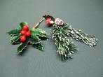 Twee heel kleine oude vintage kerst corsages, Ophalen of Verzenden, Zo goed als nieuw