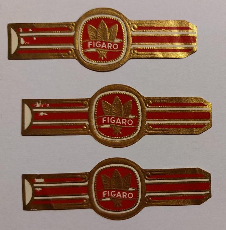 Sigarenbandjes jarne 60/70 (Groot/Klein) Merk: F t/m K, Verzamelen, Rookartikelen, Aanstekers en Luciferdoosjes, Gebruikt, Sigarenbandjes