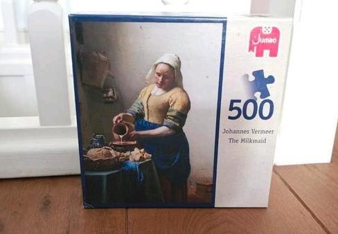 Het Melkmeisje- Puzzel- 500 stukjes- met poster- jumbo, Hobby en Vrije tijd, Denksport en Puzzels, Zo goed als nieuw, Ophalen