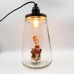 SALE Kesbekelamp met een vintage beeldje | Glazen hanglamp, Ophalen of Verzenden, Huis en Inrichting