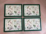 4 Pimpernel placemats/onderzetters – Botanisch design, Huis en Inrichting, Ophalen of Verzenden, Gebruikt, Overig