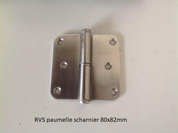 RVS paumelle scharnier 80x82mm beschikbaar voor biedingen