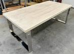 Eettafel met een betonlook showroommodel, Huis en Inrichting, Tafels | Eettafels, Ophalen, 100 tot 150 cm, Vier personen, Rechthoekig