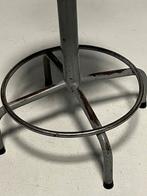 Vintage kruk atelier werkkruk retro industrieel jaren 60, Ophalen, Gebruikt, Staal, In hoogte verstelbaar