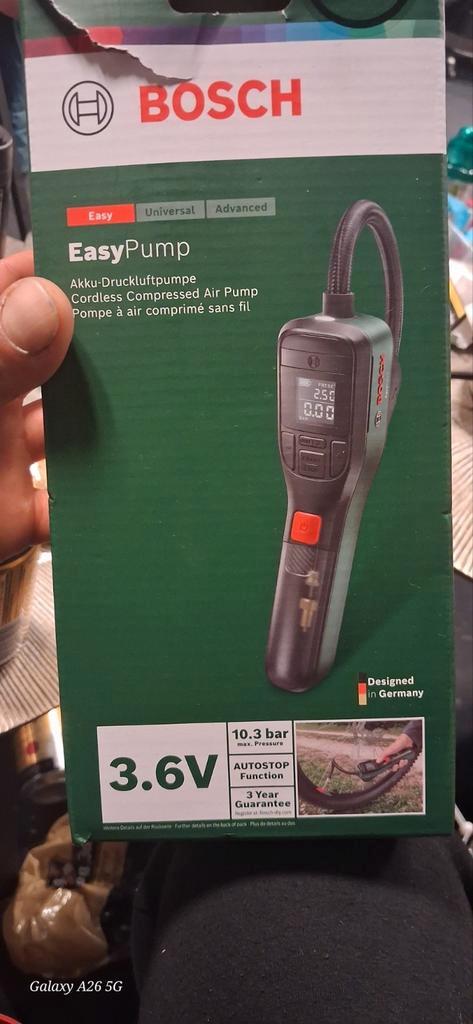 BOSCH EasyPump Akku-Druckluftpumpe, Doe-het-zelf en Verbouw, Meetapparatuur, Zo goed als nieuw, Ophalen of Verzenden