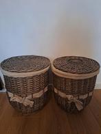 Wasmand rotan set(2 stuks), Huis en Inrichting, Woonaccessoires | Schalen en Manden, Ophalen, Gebruikt, Rond, Riet