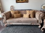 Bank (chesterfield), Driepersoons, 75 tot 100 cm, Ophalen of Verzenden, Zo goed als nieuw