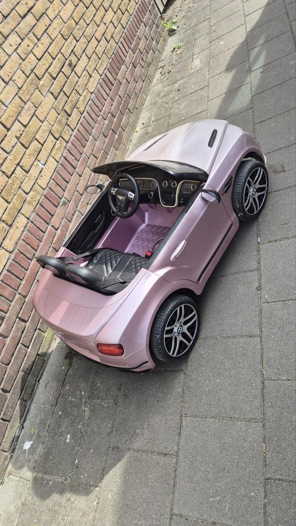 Roze Bentley Kinderauto 2-Persoons, Kinderen en Baby's, Speelgoed | Buiten | Accuvoertuigen, Gebruikt, Ophalen
