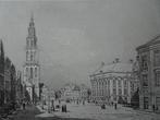 gravure stadhuis markt Martinitoren Groningen M Lalanne 1880, Antiek en Kunst, Kunst | Etsen en Gravures, Verzenden