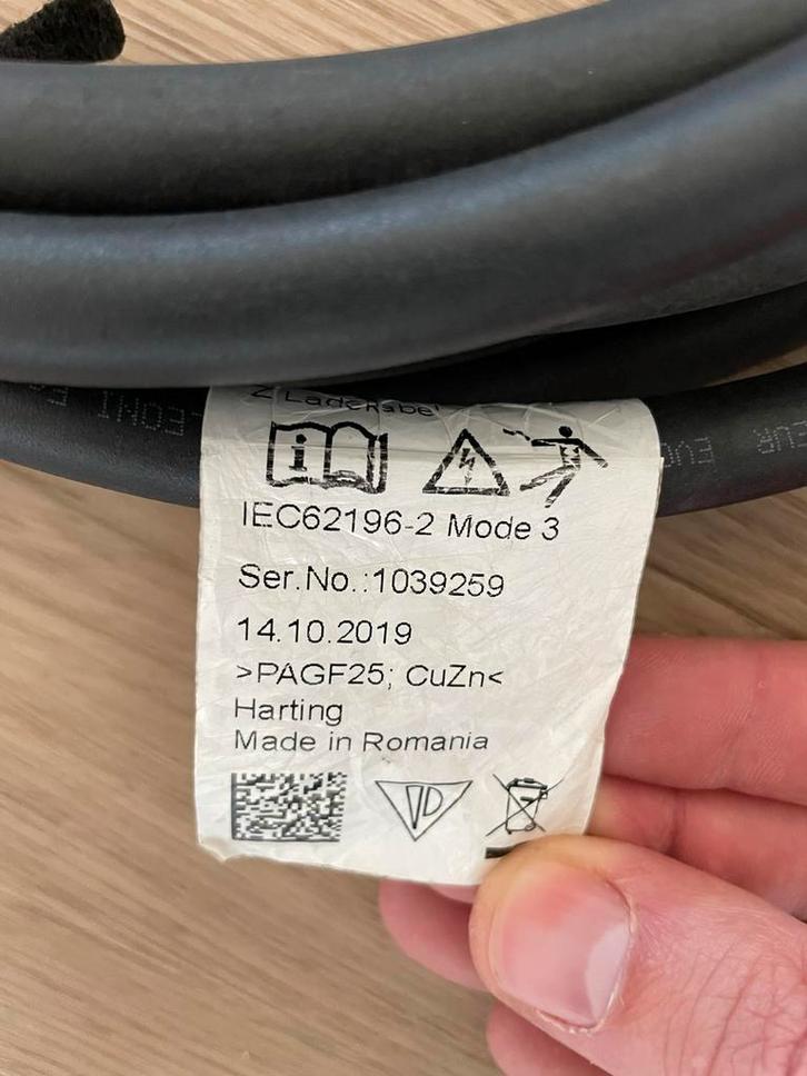 Type 2 Laadkabel - 6.5m - Goede Staat, Auto diversen, Laadpalen, Gebruikt, Laadkabel, Ophalen of Verzenden