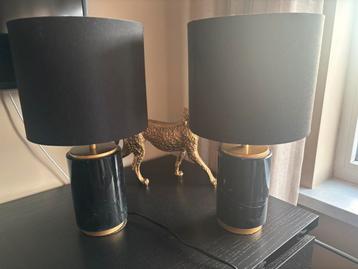 Nachtlampje tafellamp lamp goud zwart marmer luxe eric kuste beschikbaar voor biedingen