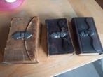 3 ANTIEKE BIJBELS ALLEN MET GOED WERKENDE ZILVEREN SLUITINGE, Ophalen of Verzenden