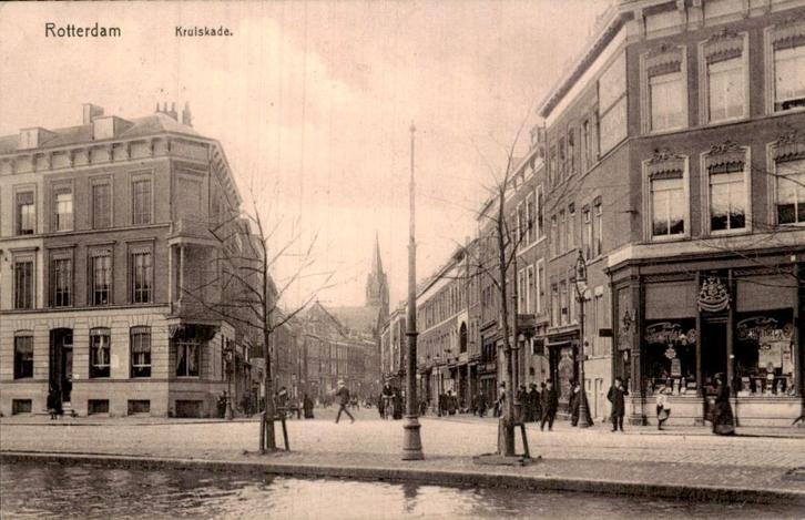 Rotterdam - Kruiskade, Verzamelen, Ansichtkaarten | Nederland, Gelopen, Zuid-Holland, Voor 1920, Ophalen of Verzenden