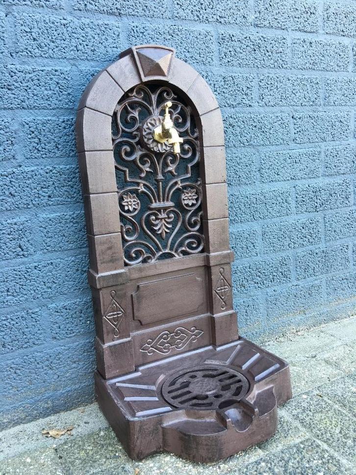 Tuin fontein, aluminium, bruin, Tuin en Terras, Waterpartijen en Fonteinen, Fontein, Aluminium, Ophalen of Verzenden