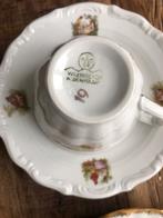 Kop en schotels (10 stuks), Ophalen of Verzenden, Gebruikt, Porselein, Kop en/of schotel