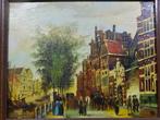 A6233. Schilderij Reproductie Oudezijds Voorburgwal Cornelis, Antiek en Kunst, Ophalen of Verzenden