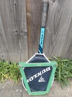 Houten Dunlop tennisracket met  hoes en spanner, Ophalen of Verzenden, Racket, Dunlop