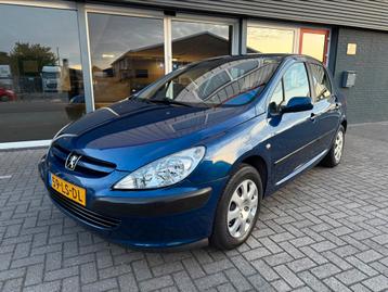 ✅ Peugeot 307 1.6 16V 5DRS 2003 Blauw Carplay Airco Trekhaak beschikbaar voor biedingen