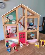 Poppenhuis van Hema met houten extra's van Goki, Kinderen en Baby's, Speelgoed | Poppenhuizen, Ophalen, Gebruikt, Poppenhuis