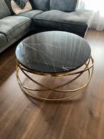 Stijlvolle salontafel met marmeren blad, Ophalen, 100 tot 150 cm, Rond, 50 tot 100 cm