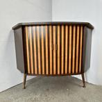 vintage hoekkast met streeppatroon en tamboerdeuren, Huis en Inrichting, Kasten | Overige, Ophalen, Gebruikt, Onbekend, Onbekend