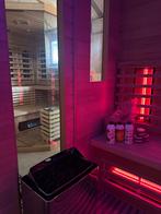 COMBI SAUNA INFRAROOD MET OPGIETKACHEL GRATIS BEZORGD! 🚚, Sport en Fitness, Sauna, ., Fins of Traditioneel, Complete sauna, Ophalen of Verzenden