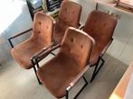 Label51 Cognac Stoelen - Set van 4, Huis en Inrichting, Stoelen, Ophalen, Gebruikt, Bruin, Vier