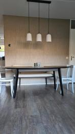 Ovale eettafel zwart, Huis en Inrichting, Tafels | Eettafels, Ophalen, Gebruikt, 50 tot 100 cm, 150 tot 200 cm