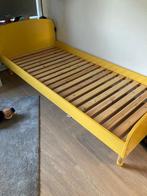 Bed Flexa Play geel, Ophalen, 85 tot 100 cm, Gebruikt, Lattenbodem