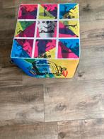 Stevige Poef 39x39x39 met afritsbare hoes., Ophalen of Verzenden, Zo goed als nieuw, Rond, Stof