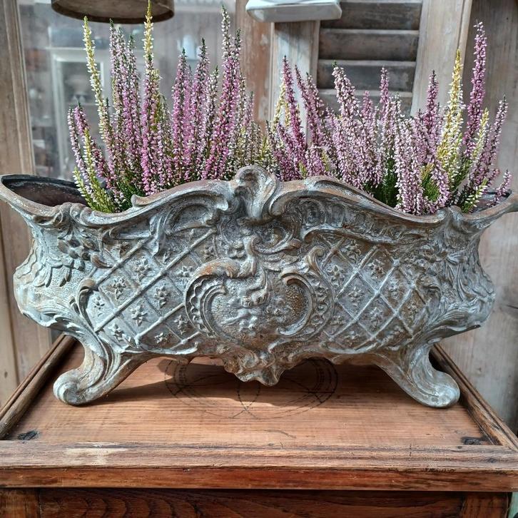 Franse Jardinière/tuinvaas/Gietijzeren tuinvaas, Antiek en Kunst, Curiosa en Brocante, Ophalen