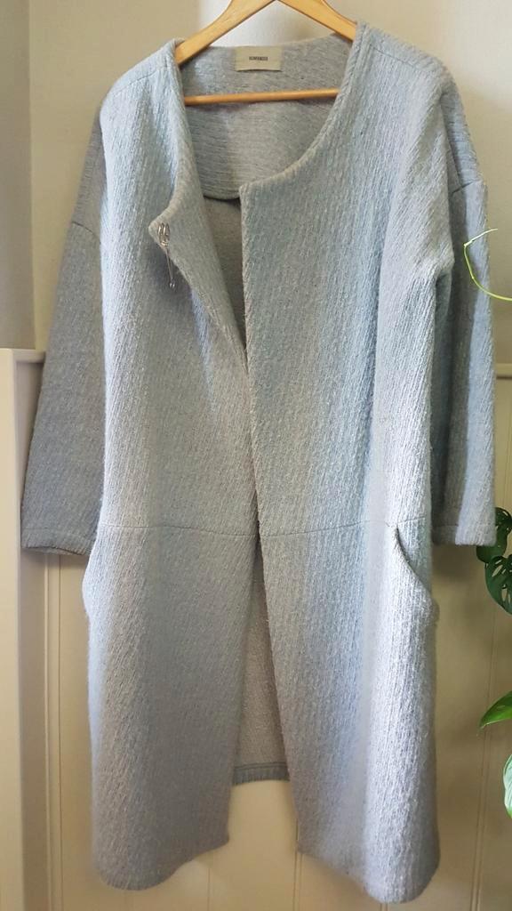 Humanoid woolblend jas maat M, Kleding | Dames, Jassen | Winter, Gedragen, Maat 38/40 (M), Blauw, Ophalen of Verzenden