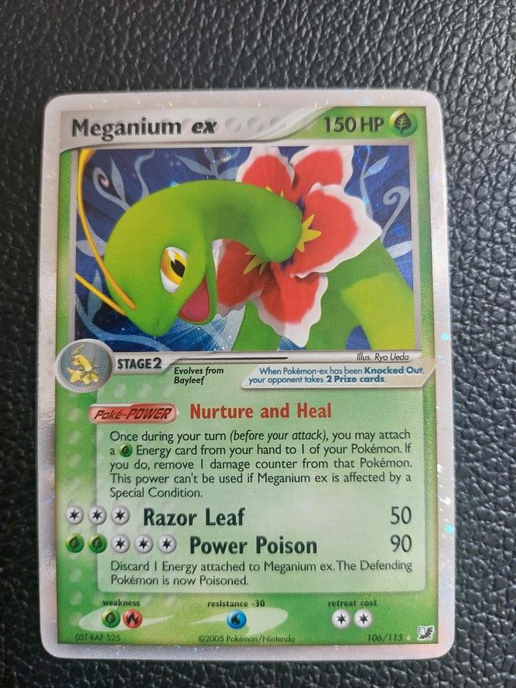 Pokémon - Meganium ex 106/115 - EX Unseen Forces, Hobby en Vrije tijd, Verzamelkaartspellen | Pokémon, Zo goed als nieuw, Losse kaart