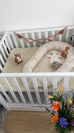 Koeka boxkleed met boxzak + Bopita box wit massief met lade, Ophalen, Gebruikt, Vierkant, In hoogte verstelbaar