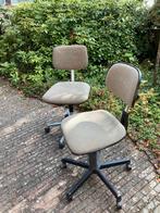 2 bureaustoelen op wielen , verstelbaar, Ophalen, Grijs, Bureaustoel