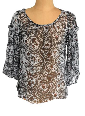 Diane von Fürstenberg topje, blousetop, top, grijs, Mt. M beschikbaar voor biedingen