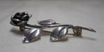 Zilveren vintage Teka roos broche nr.924, 4 tot 7 cm, Verzenden, Zo goed als nieuw, Zilver