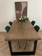 Eettafel + Stoelen ( mag los van elkaar), Teakhout, Zo goed als nieuw, 150 tot 200 cm, Rechthoekig