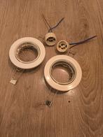 Inbouw spotjes met fitting wit creme armatuur, Ophalen of Verzenden, Zo goed als nieuw, Inbouw