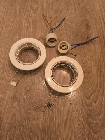 Inbouw spotjes met fitting wit creme armatuur beschikbaar voor biedingen