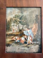 oud antiek schilderij Bijbelse voorstelling, Ophalen of Verzenden