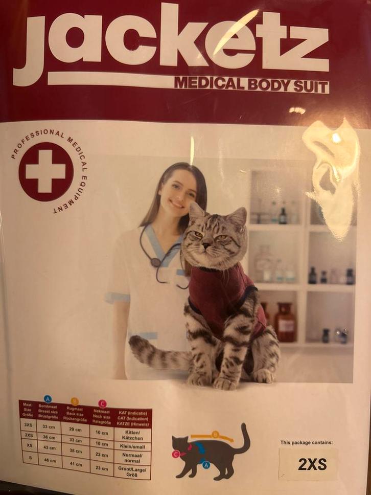 Medical pet body suit, Dieren en Toebehoren, Katten-accessoires, Zo goed als nieuw, Ophalen of Verzenden