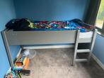 Grijze Halfhoogslaper - redelijk goede staat 201x100x150, Kinderen en Baby's, Kinderkamer | Stapelbedden en Hoogslapers, Ophalen