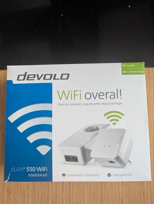 Devolo dLAN 550 WiFi Starter Kit, Computers en Software, Netwerk switches, Zo goed als nieuw, Ophalen of Verzenden