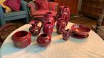 Kersen rood vazen , keramiek, zenith, brocante, Antiek en Kunst, Ophalen of Verzenden